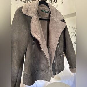 Ralph Lauren Suede Jacket with Faux Fur Lining